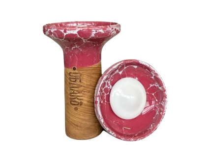 Korunka - Oblako Flow - White on Crimson Marble