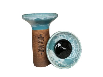 Korunka - Oblako Flow - Black on Turquoise Marble