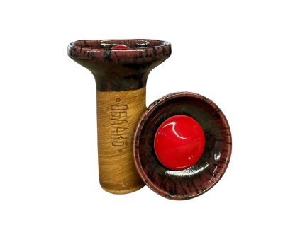 Korunka - Oblako Flow - Red on Burgundy/Black Marble