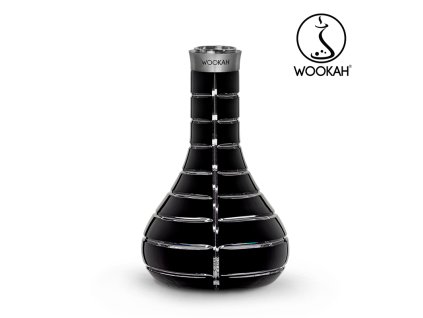 Wookah Vase Striped Black