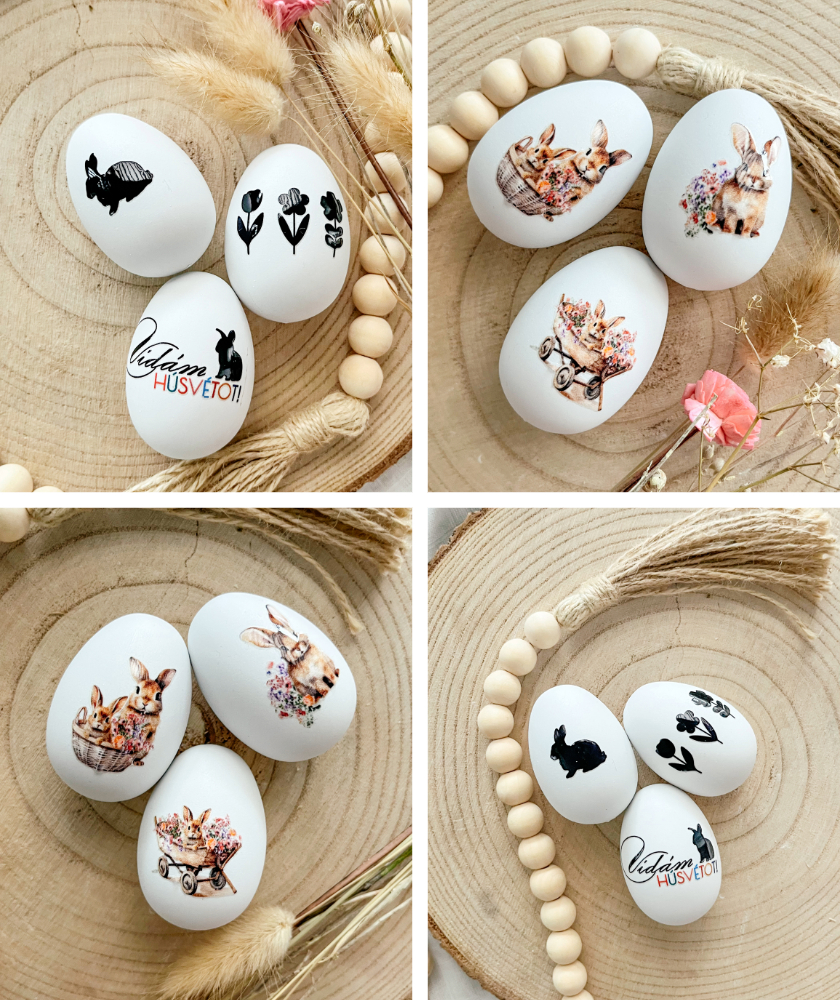 KREATÍV DIY ÚTMUTATÓ: DEKORÁCIÓS FÓLIÁVAL DÍSZÍTETT HÚSVÉTI TOJÁSOK