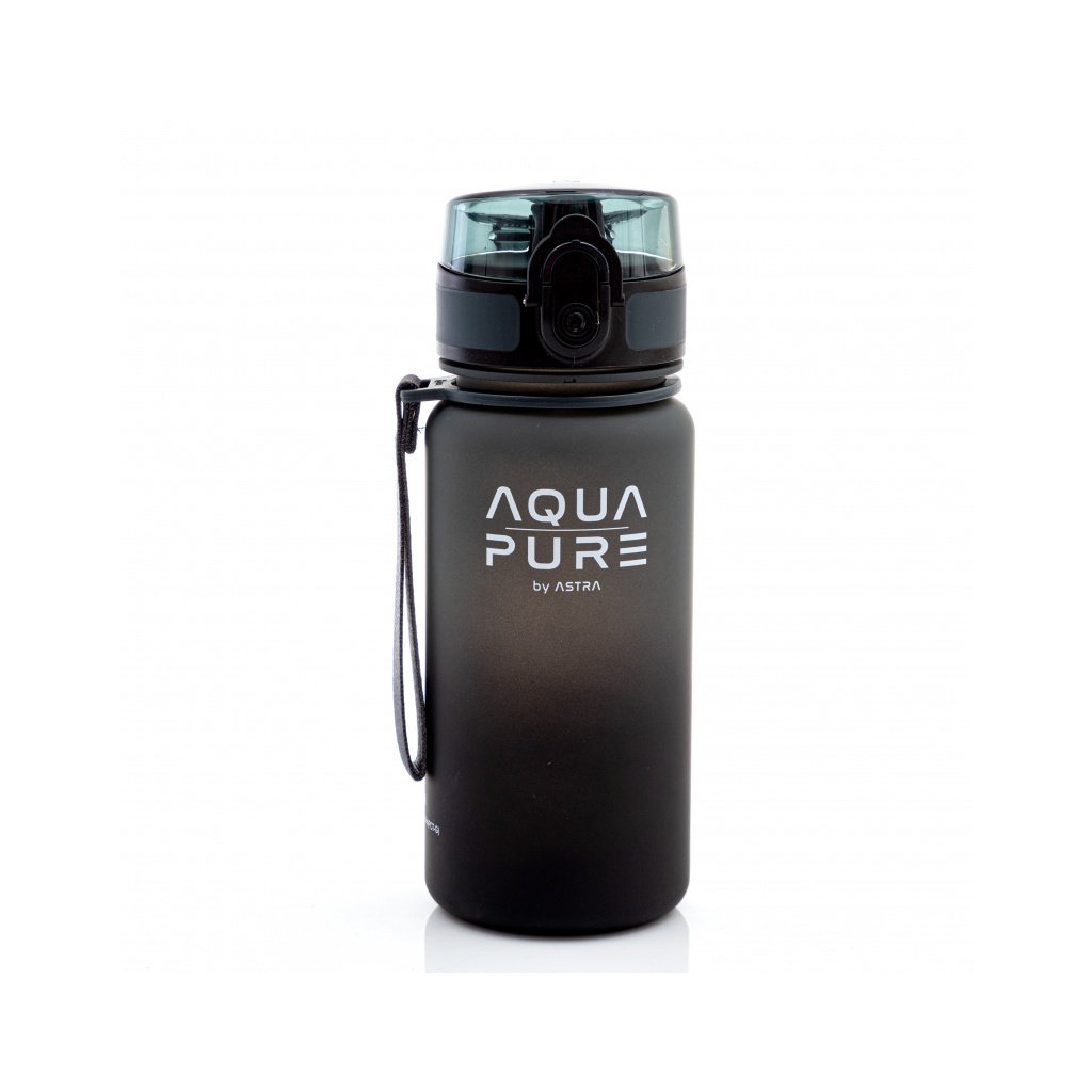 zdrava flasa aqua pure by astra 400 ml grey black 511023005