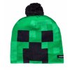 Zimní úpletová čepice MINECRAFT CREEPER - zelená