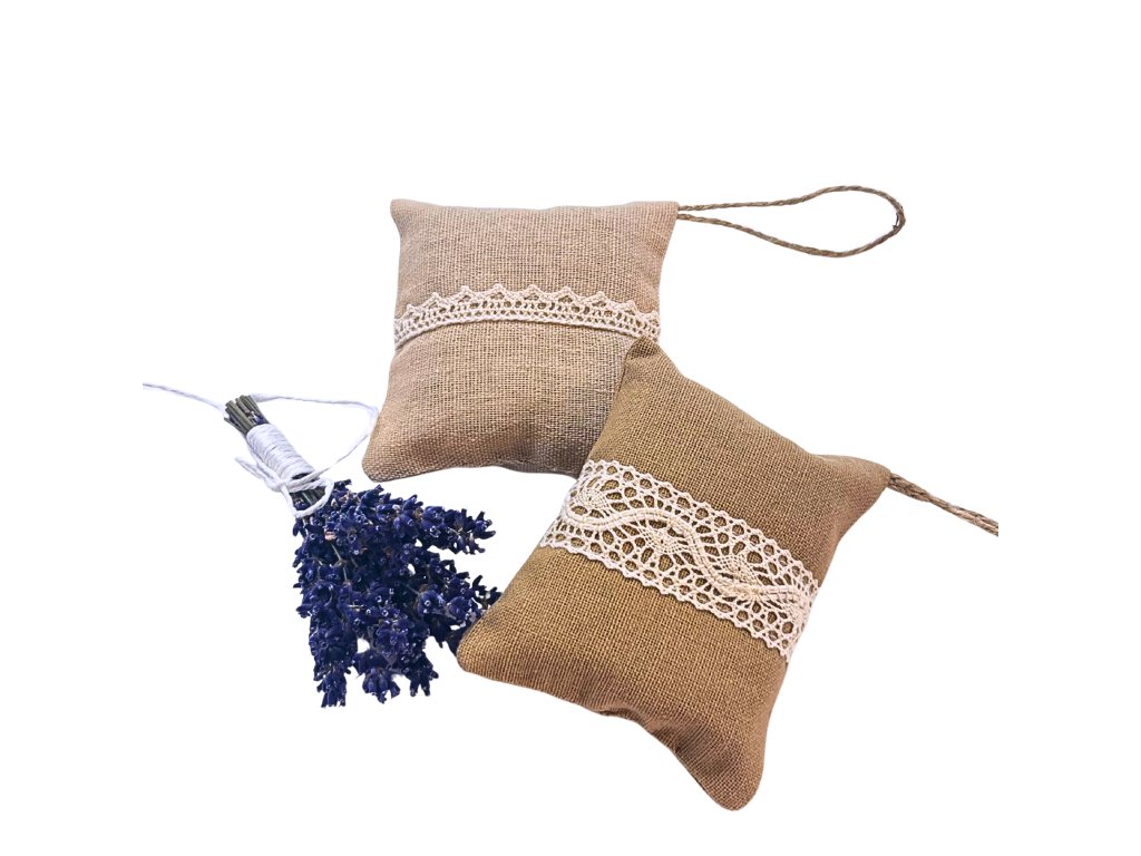 Levandulové polštářky Lněné