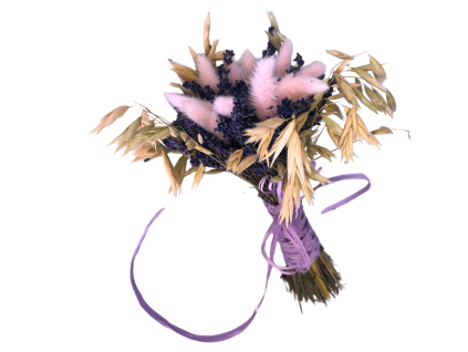 levandulová kytka s ovsem