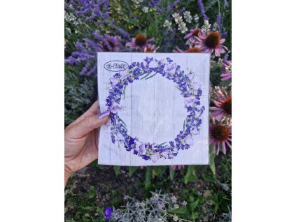 Papírové levandulové ubrousky typ A