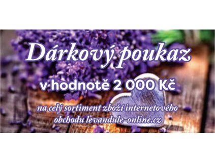 dárkový poukaz 2 000 Kč