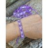 Korálkový náramek v barvě levandule