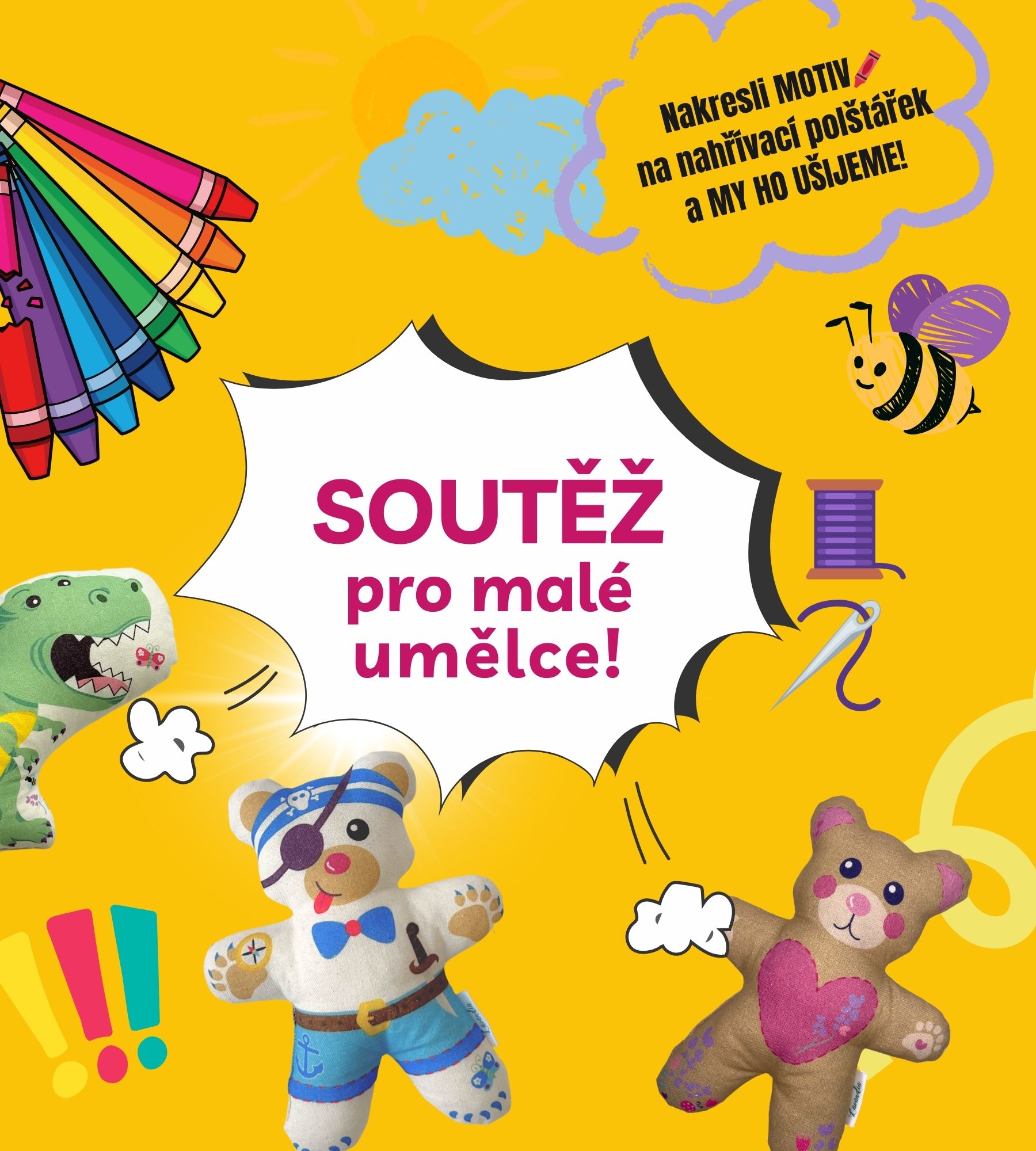 🎨Vyhlašujeme VELKOU DĚTSKOU SOUTĚŽ ! ! 🦊🐻