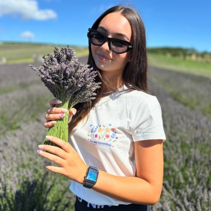 Dámské tričko - Na vlně levandule  Organická bavlna