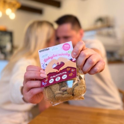 Láskyplné sušenky - Valentýnská speciálka bio 100 g  Obláčkově křehké
