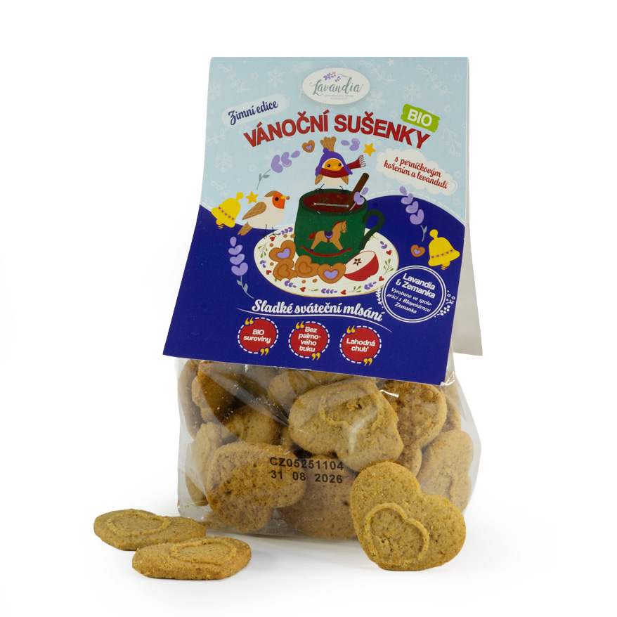 Lavandia Vánoční sušenky s levandulí - bio 100 g