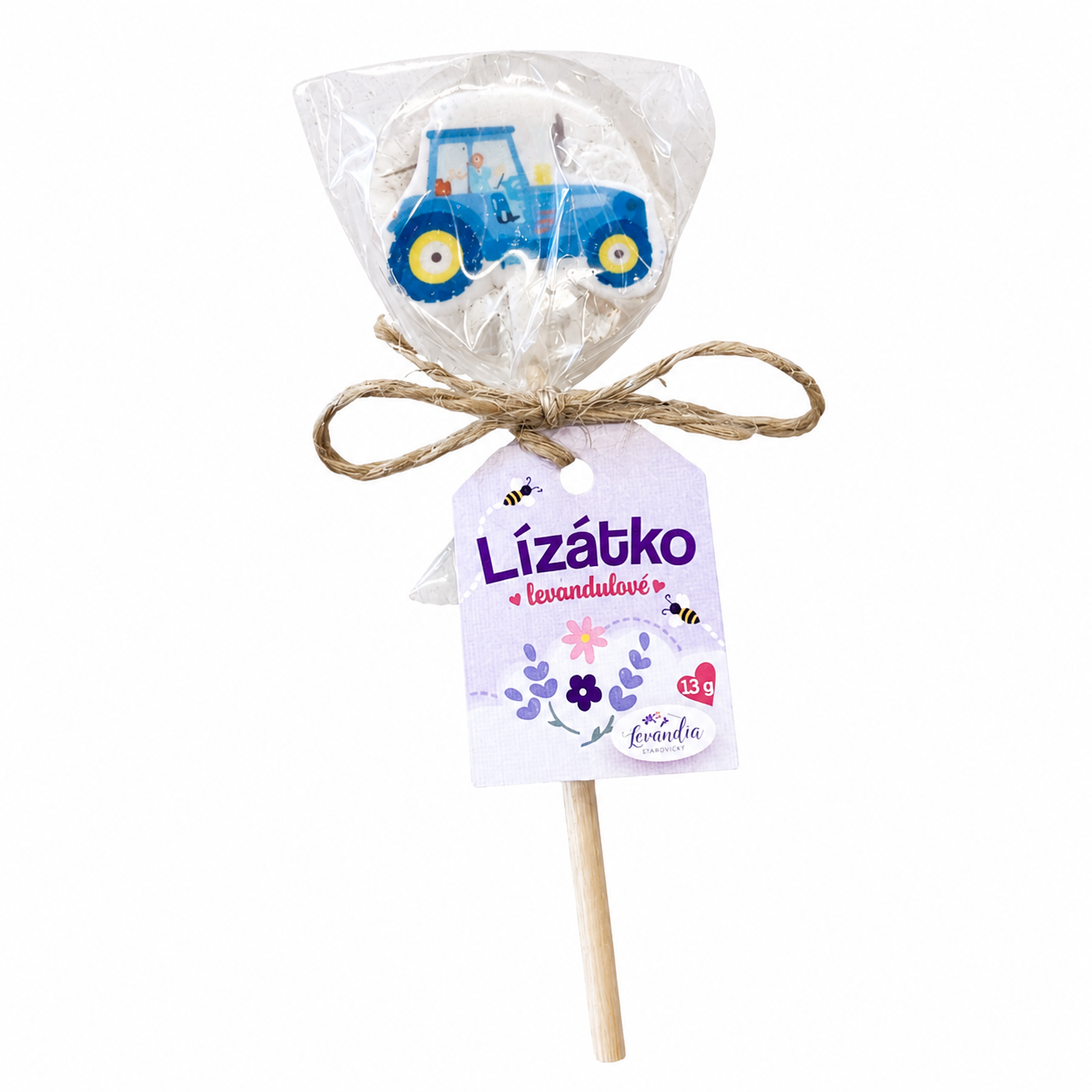 Levandulové lízátko - s traktorem a farmářem Staňou