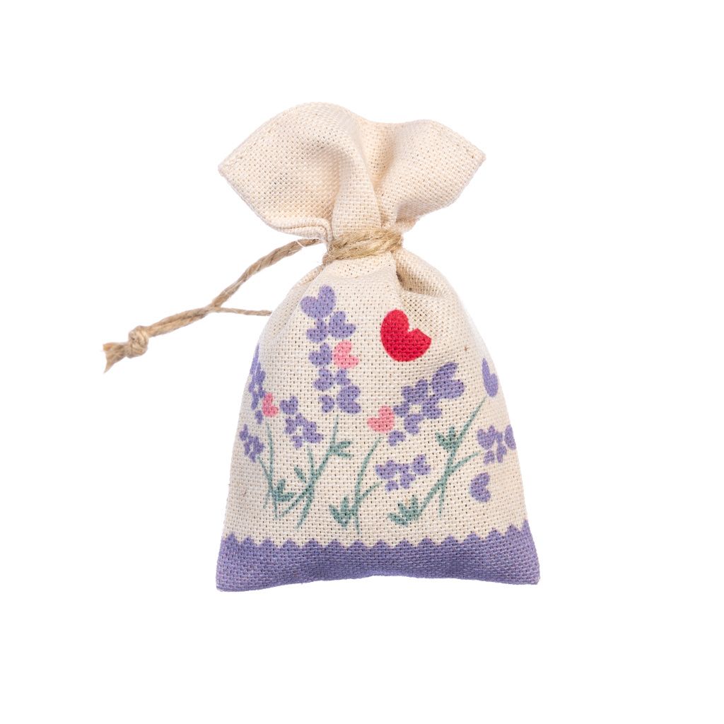 Lavandia Levnadulový EKO vonný pytlíček z recyklované látky 10 x 5 cm Vzor: Levandule na moři