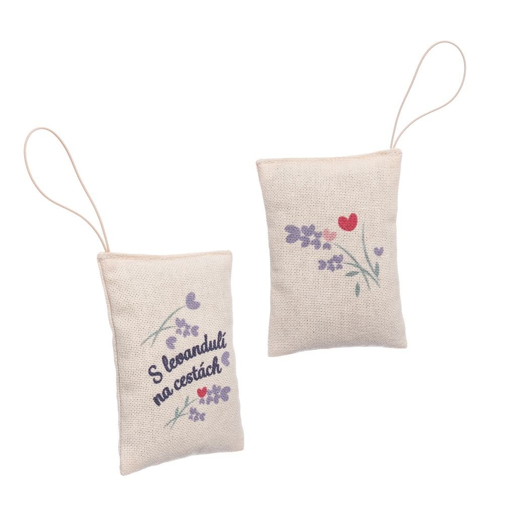 Lavandia Relaxační vonný pytlík do auta 10 x 5 cm Vzor Látky: Originál