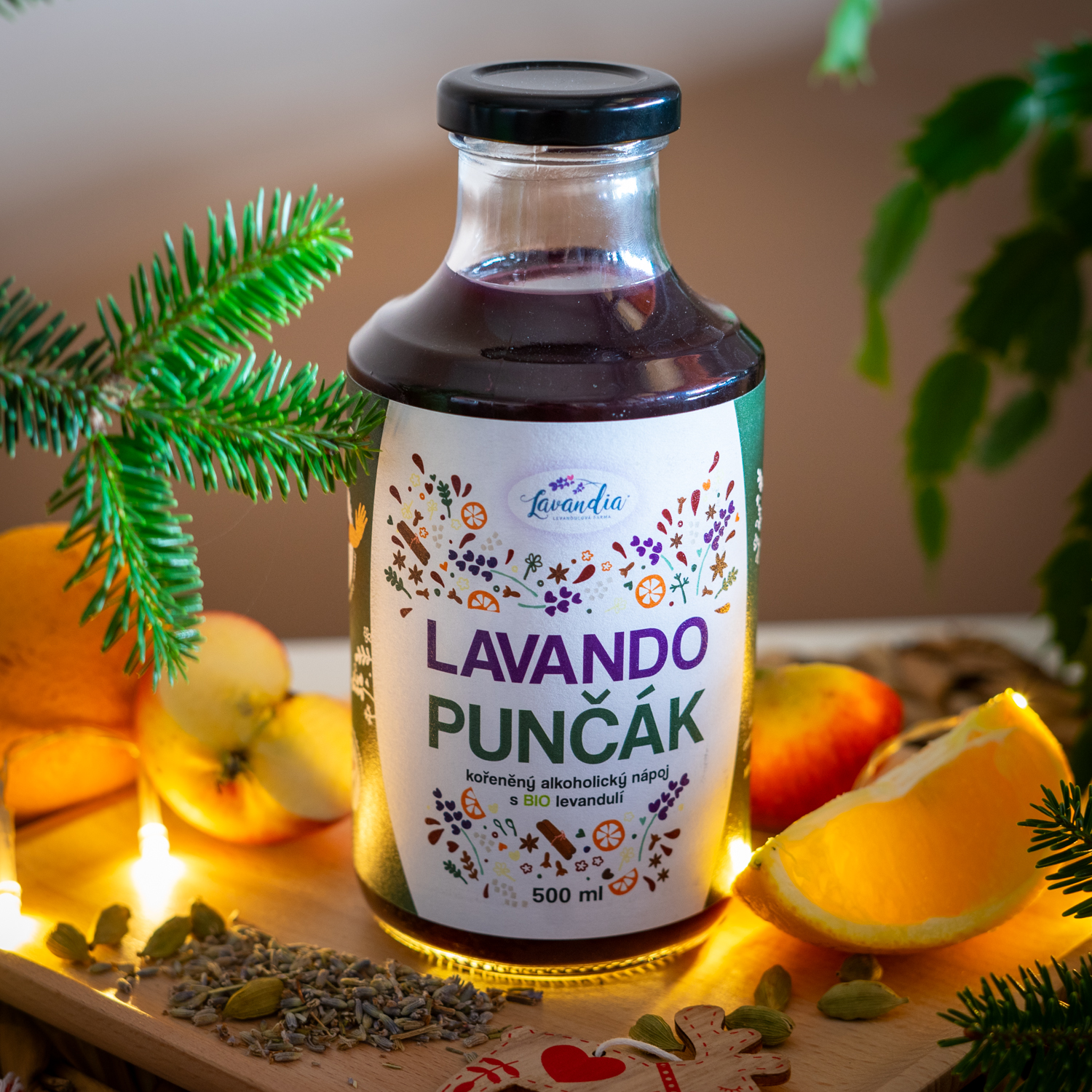 Levně Lavandia LAVANDOPUNČÁK Vánoční levandulový punč 0,5L