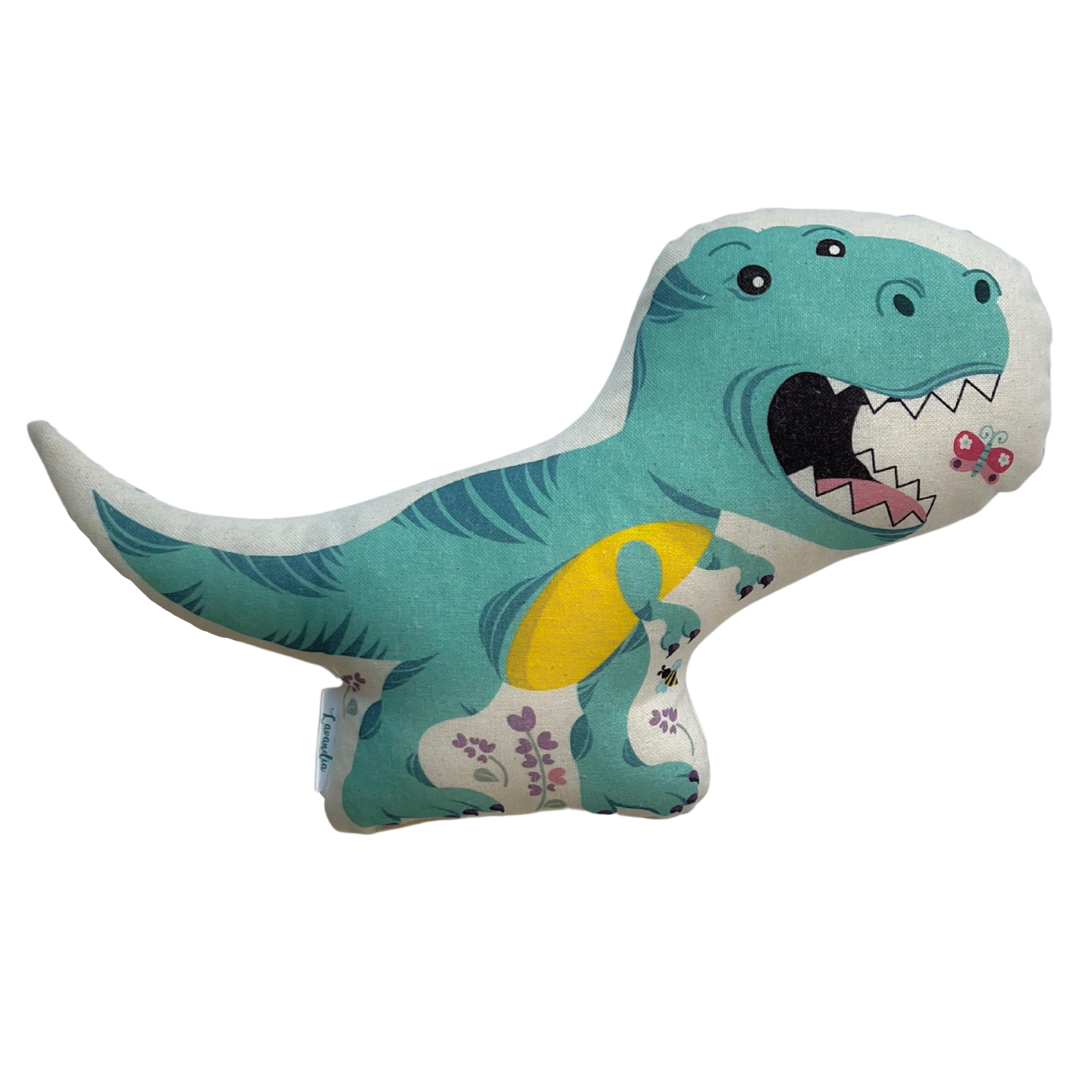 Levně Levandulový polštářek ve tvaru dinosaura Vzor: Levandosaurus tyrkysus