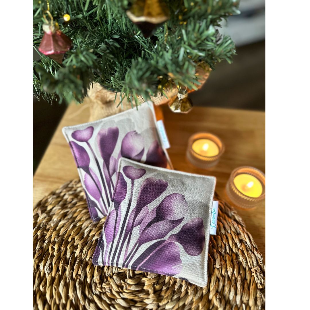 Lavandia Vonný podšálek pod hrníček s BIO levandulí recyklo látka Vzor Látky: Magnolie