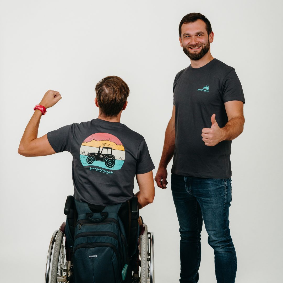 Pánské tričko TRAKTOR Sunrise Levandulová farma Velikost: XL