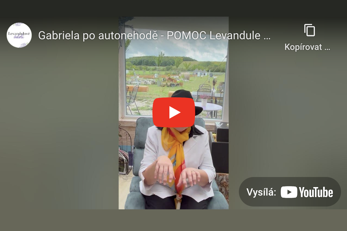 Gabriela po autonehodě - POMOC Levandule Chodouňské