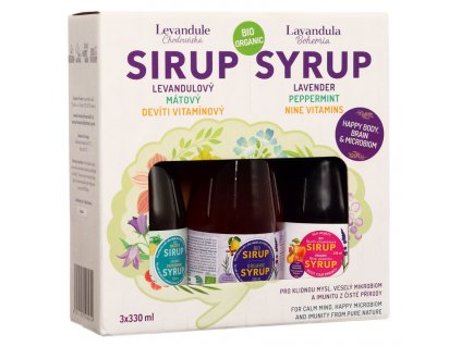 Balení BIO sirupů  3x 0,33l