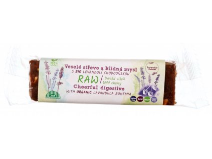 ORGANIC RAW Vegan Wild Cherry bar with Lavandula Bohemia