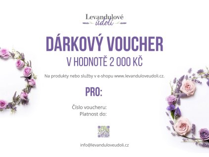 Dárkový poukaz v hodnotě 2 000 Kč