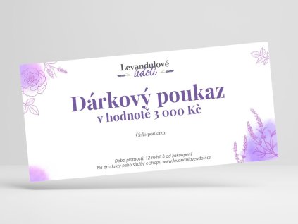 Dárkový poukaz v hodnotě 3 000 Kč