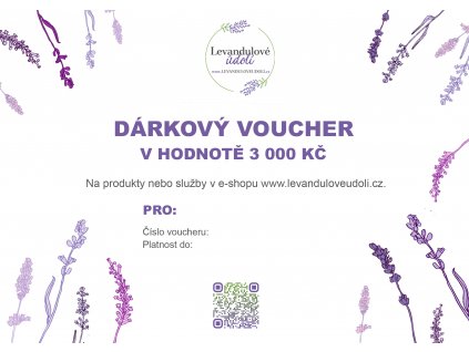 Dárkový poukaz v hodnotě 3 000 Kč