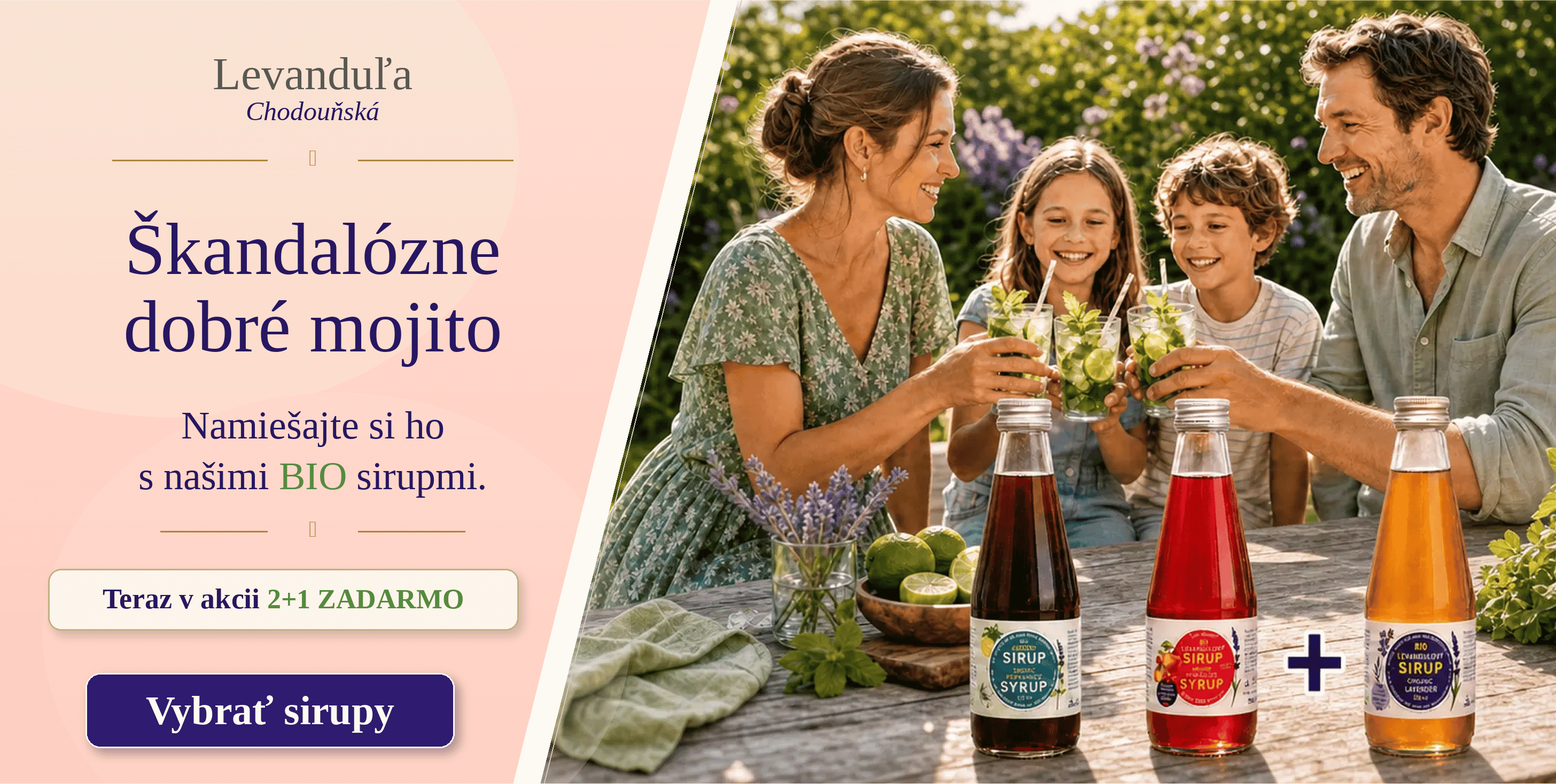 BIO sirupy 2+1 zdarma