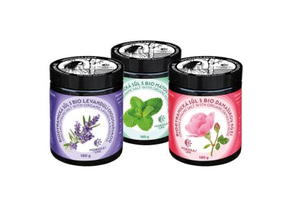 Set of unique ORGANIC salts for biodynamic cooking and healing baths.