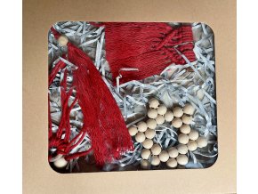 Vánoční ozdoby macrame červené
