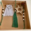 Vánoční ozdoby macrame zelené