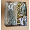 Vánoční ozdoby macrame starorůžové s andělkou