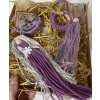 Vánoční ozdoby macrame fialová s andělkou