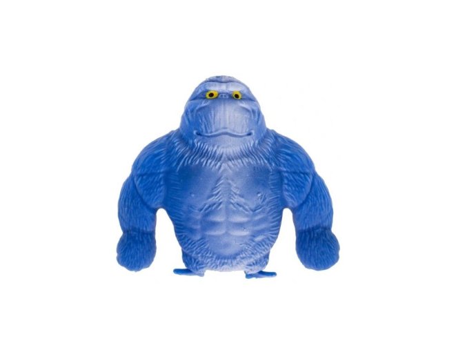 Gorila antistresová natahovací hračka 9 cm - Modrý