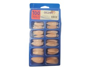 Sada pudrových   nehtů   - špičaté  různé velikosti v jednom balení