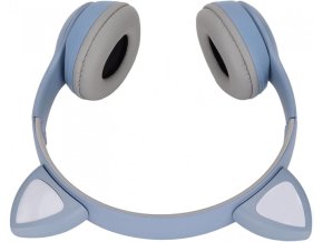 BLUETOOTH SLUCHÁTKA CAT EAR P47M-světle modrá
