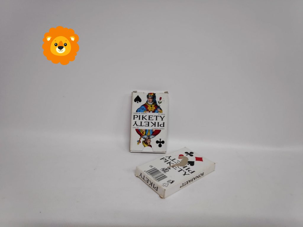 Hrací karty Pikety v papírové krabičce 6,5x10cm poškozený obal