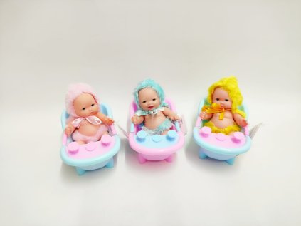 Miminko v župánku ve vaničce plast 13cm