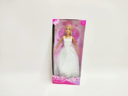 Panenka nevěsta Anlily v šatech kloubová plast 28cm v krabici 14x32x5cm