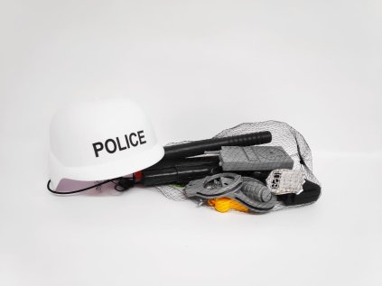 Sada přilba, pistole na setrvačník s doplňky plast v síťce