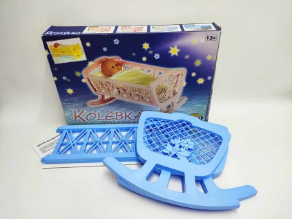 Kolébka pro panenky plast 47x35x30cm v krabici 48x32x8cm