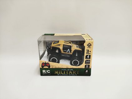 Auto RC mini SUV vojenské 14cm 27MHz na dálk. ovl. se světlem v krabici 16x12x10