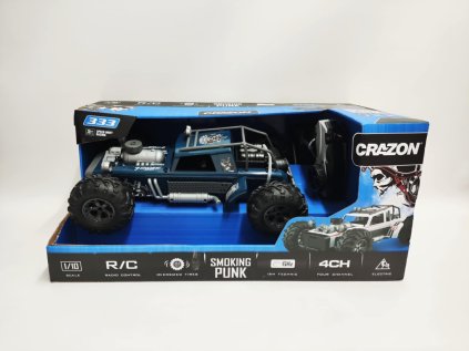 Auto RC buggy 38 cm vypouštějící páru, 2,4GHz na bat. + dobíjecí pack v krabici