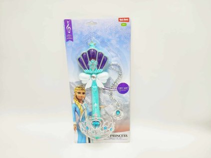 Sada krásy Žezlo+korunka Ledová princezna na bat. se zvuk. se světl.