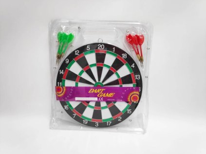 Terč 28cm oboustranný, šipky 4ks
