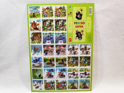 Pexeso Krtek papírové 32 obrázkových dvojic