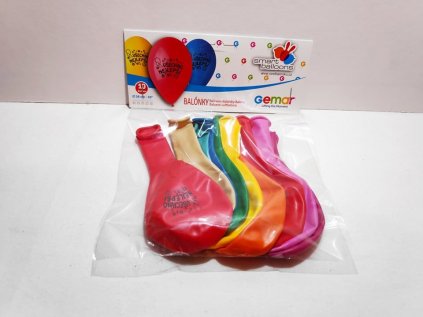 Balonky nafukovací 10'' průměr 26cm Všechno nejlepší 10ks v sáčku