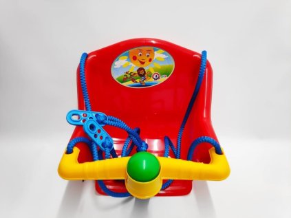 Houpačka s pískátkem 35x34x35cm plast, nosnost 20kg 3 barvy